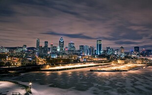 城市璀璨夜景灯火辉煌