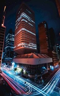 城市夜景灯光绚丽图景