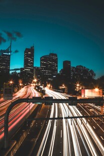 城市夜景车流光影之美