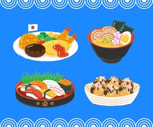 日式美食插画