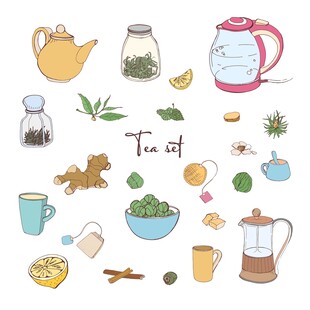 茶具插画合集