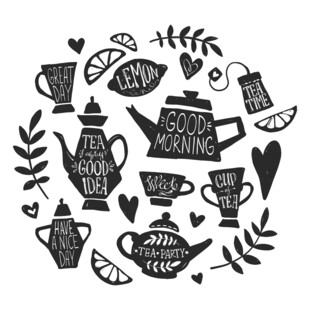 茶饮手绘插画