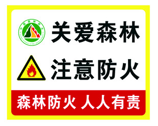 森林防火警示宣传标识牌