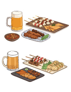美味烧烤配啤酒