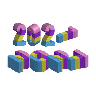 立体彩色2027数字