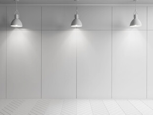 简约白色空间的悬挂灯具