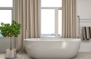 现代简约风浴室浴缸场景