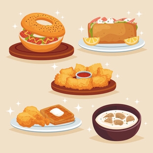 多样美味糕点与甜品展示
