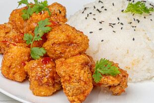 炸鸡配米饭