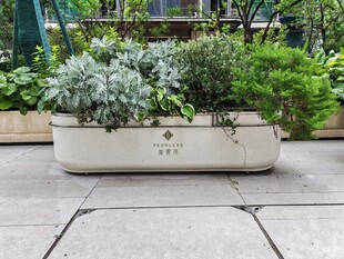 户外长方形绿植花盆
