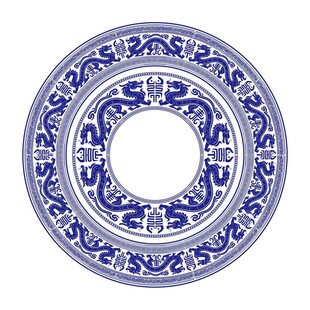 中国传统中式吉祥式龙纹装饰纹样