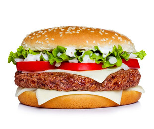 美味双层牛肉芝士汉堡