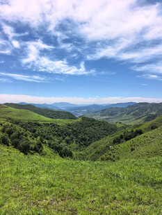青山绿野间的开阔美景