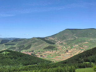 青山绿野间的秀丽风光