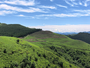 青山绵延的壮阔自然景观