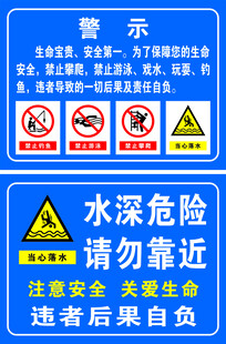 防溺水警示牌