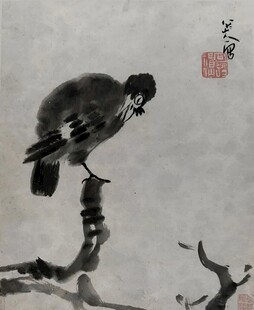 水墨枝头鸟