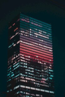 都市夜景摩天大楼灯光秀