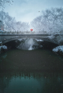 扬州雪中小桥流水