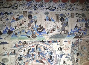 大西北莫高窟飞天壁画