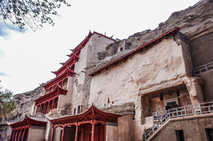 敦煌莫高窟古建筑景观