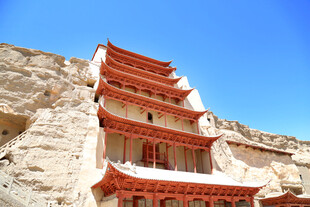 敦煌莫高窟古建筑风貌