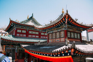 敦煌沙漠古建筑