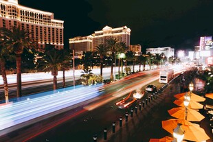拉斯维加斯夜景繁华街道
