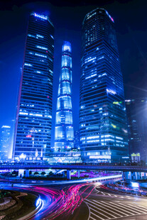 都市夜景璀璨繁华瞬间