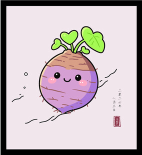 手绘矢量图插画可爱卡通插画