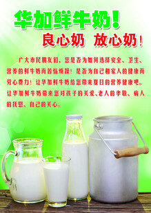 华加鲜牛奶 品质放心选