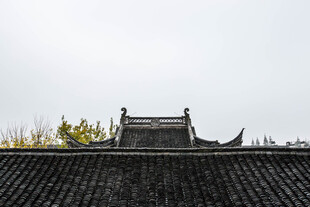 中式古建筑屋顶景致
