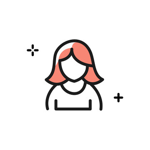 简约女性头像图标