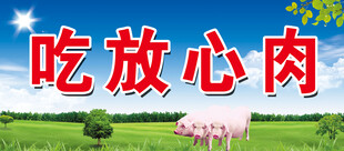放心猪肉宣传画面