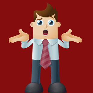 惊讶商务人士展示手势