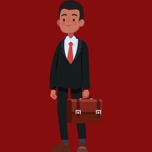 商务男士手提公文包形象