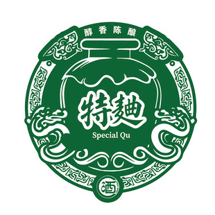 绿色中式特邀徽章设计