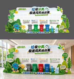 地球日低碳环保校园活动美陈物料