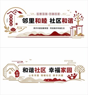 和谐社区文化墙