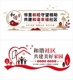 和谐社区文化墙