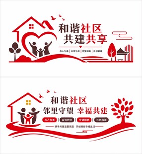 和谐社区文化墙
