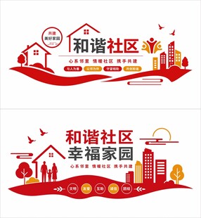 和谐社区文化墙
