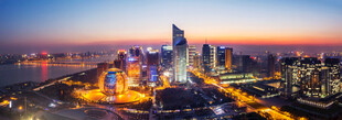 杭州的全景夜景