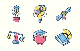 毕业学历经济图标