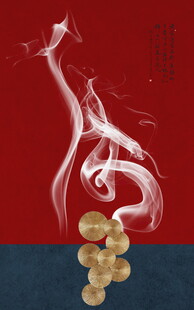 红色背景的音符与金币