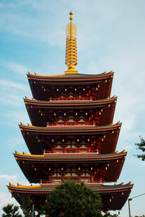 日式宝塔建筑景观