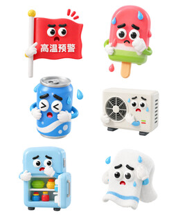 高温预警夏季3D元素