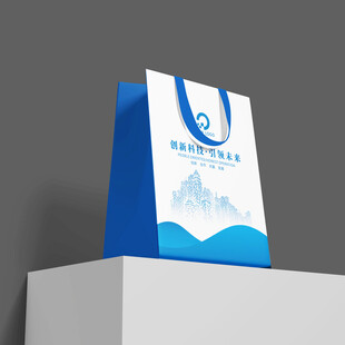 科技蓝色手提袋