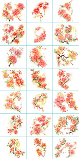 手绘牡丹花