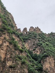 峻峭山峦覆绿植